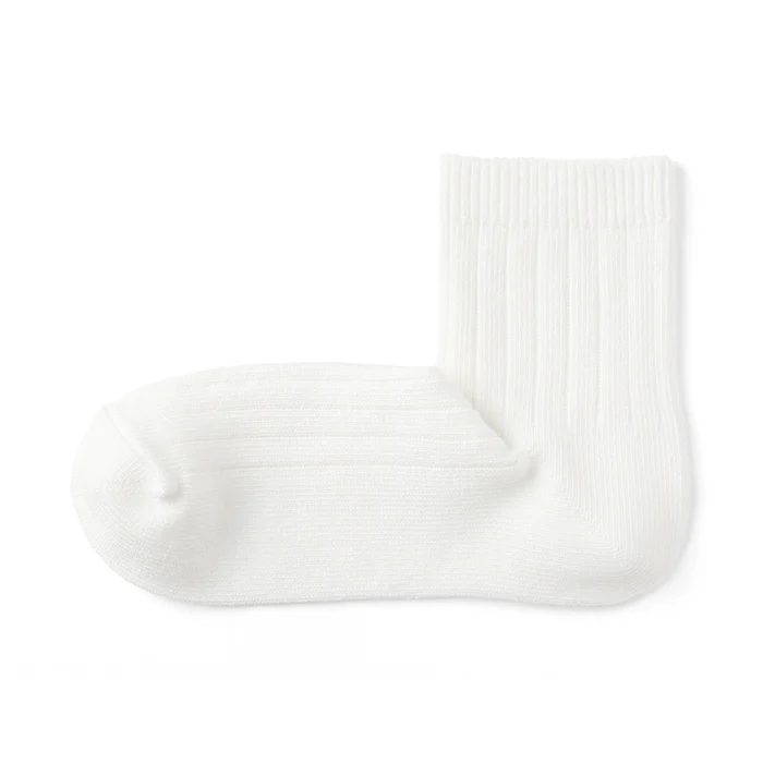 Right Angle Loose Top Ribbed Short Socks