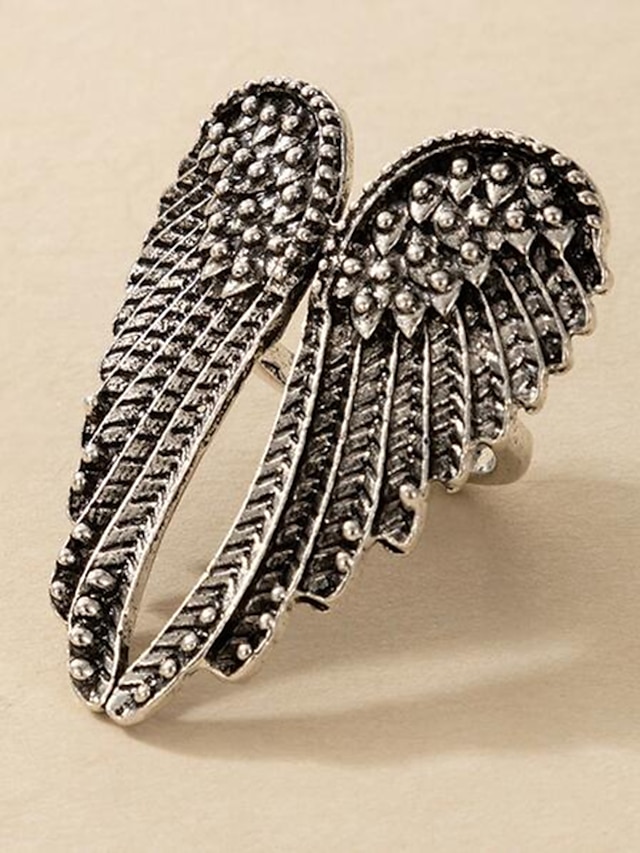 1PC Adjustable Ring For Women's Holiday Prom Alloy Classic Wings